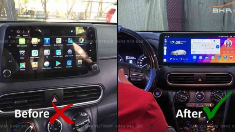 Màn hình DVD Android xe Hyundai Kona | Màn nguyên khối 12.3 inch